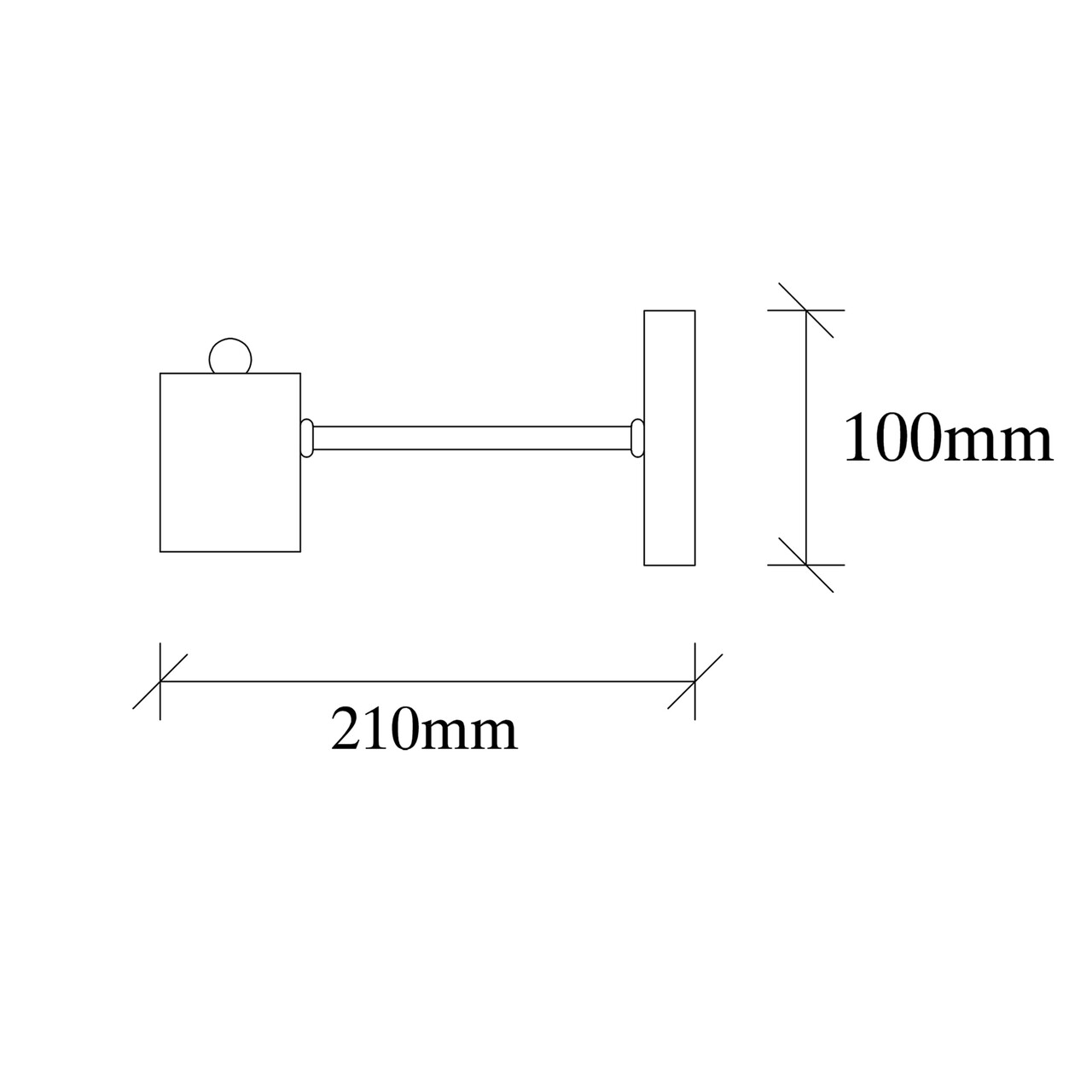 Opviq Hexa Fali Lámpa, 10x21 Cm, E27, 100 W, Fekete