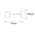 Opviq Hexa Fali lámpa, 10x21 cm, E27, 100 W, fekete
