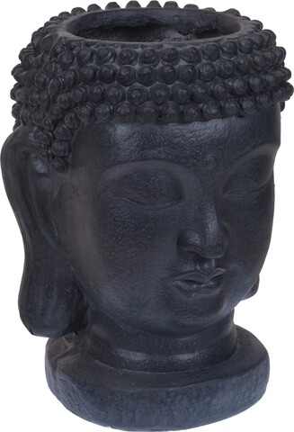 Buddha edény, 25x26x35 cm, oxidált magnézium, fekete
