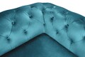 Oxford Chesterfield Kihúzhatós kanapé, 88x216x75 cm, 3 személyes, azúr