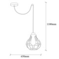 Tellini MR - 1002 Csillár, Opviq, 65 x 25 x 110 cm, 1 x E27, 100W, fekete