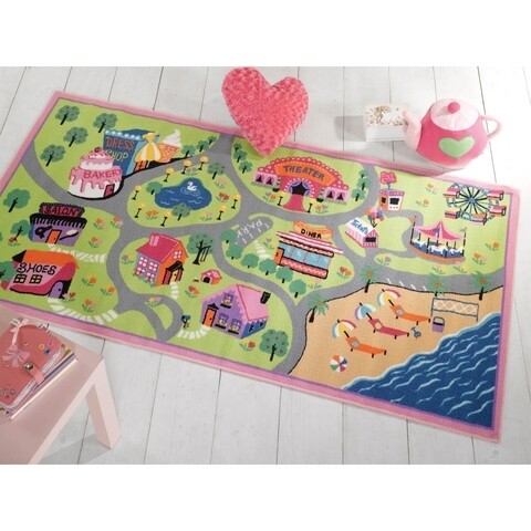 Szőnyeg Matrix Kiddy Girls World Multi 100X190 cm