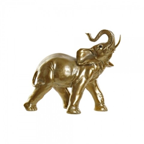 DKD, Elephant Dekoráció, 35 x 16 x 30 cm, gyanta, aranyszín