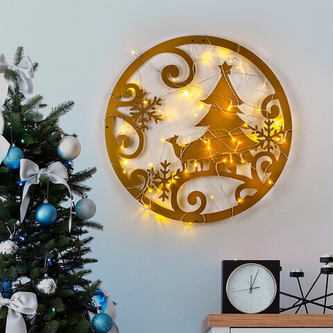 Tanelorn Fénydekoráció, XMASGOLD-027, 60x60 cm, fém, aranyszín