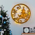 Tanelorn Fénydekoráció, XMASGOLD-027, 60x60 cm, fém, aranyszín