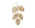 Leaves 12 db Dekoráció, Decoris, 36x6x2 cm, műanyag, aranyszín