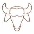 Buffalo fali dekoratív tartó, Metaltex, 32 x 34 cm, rozsdamentes acél, réz