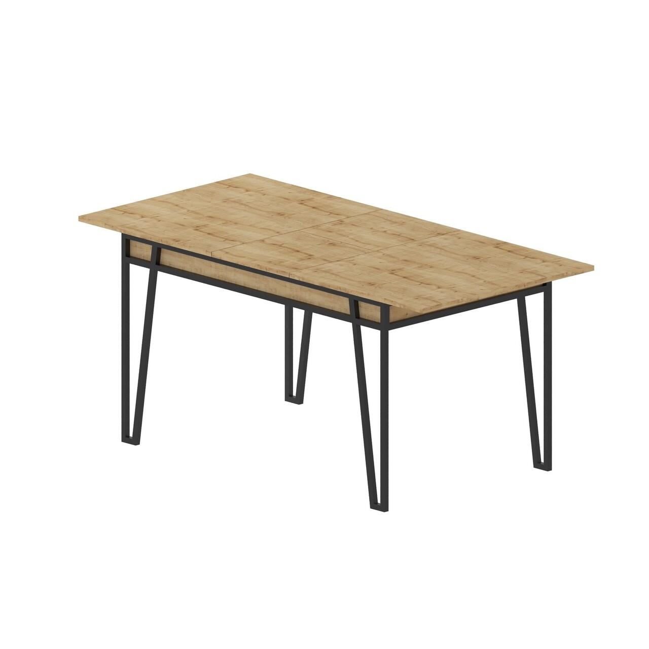 Decortie Kihúzható Asztal, 132 / 170x80x76 Cm, Melaminált PAL, Tölgyfa