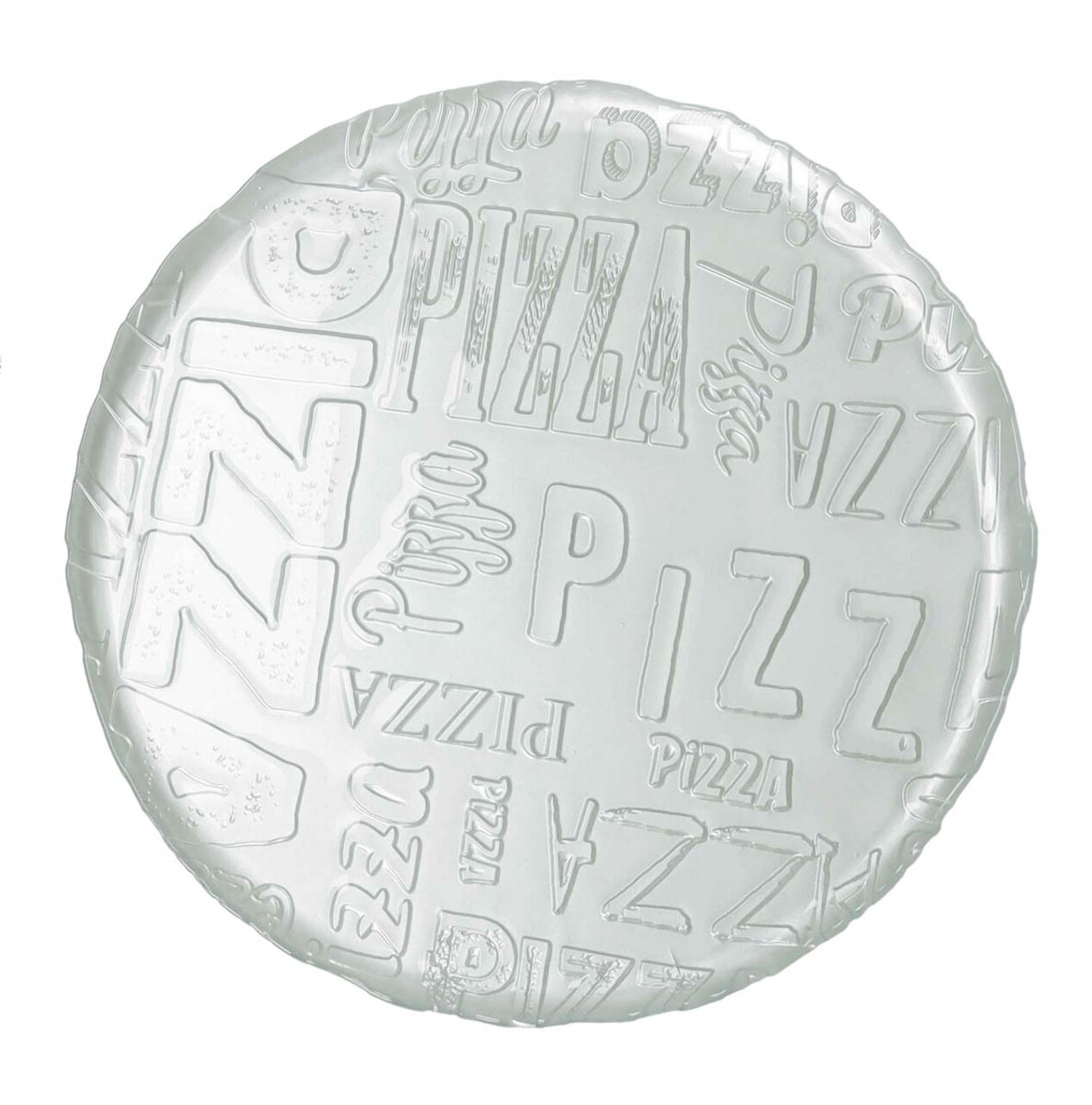 Brandani Pizza tányér, 34 cm, üveg, áttetsző