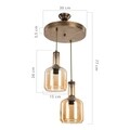 Modelight-MDL.3555, 30x77x67 cm, Csillár 2 x E27, 20 W, sárga/aranyszín