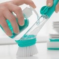 InnovaGoods Mosogatószer-adagolóval ellátott mosogatókefe , cserélhető fejjel Cleasy, 26 cm, 50 ml