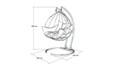 Hanedan Terasz/kerti hinta, Kalune Design, 150x124x189 cm, antracit szürke/fekete