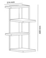Milano Fali polc, Arnetti, 31.4 x 16.8 x 60 cm, fehér