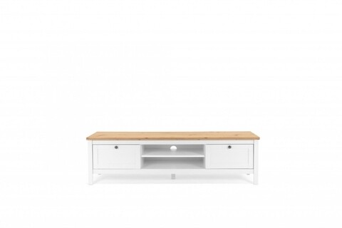 TV szekrény, Finori, Bergen 55, 160 x 45 x 40 cm, PAL / MDF, tölgy / fehér