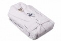 Beverly Hills Polo Club Unisex fürdőköpeny, 100% pamut, S/M, White/Dark Blue
